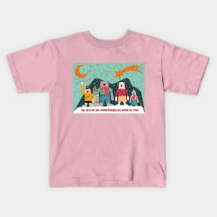 Merry Christmas Postcards - cute Christmas shirt -  cute bear family Kids T-Shirt